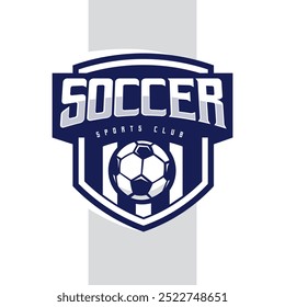 Soccer logo badge Isolated white background