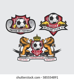 Soccer Logo Club Team International, Vector