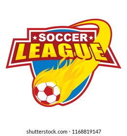 Soccer Logo Design with Fire Ball Theme