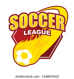 Soccer Logo Design with Fire Ball Theme