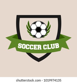 Soccer logo design illustration.