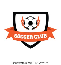 Soccer logo design illustration.