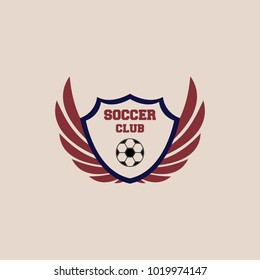 Soccer logo design illustration.