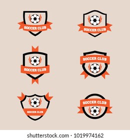 Soccer logo design illustration.