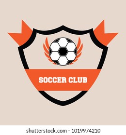 Soccer logo design illustration.