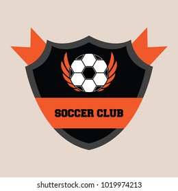 Soccer logo design illustration.