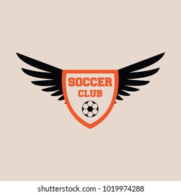 Soccer logo design illustration.