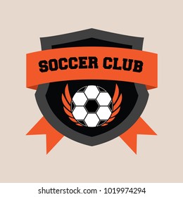 Soccer logo design illustration.