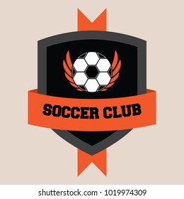 Soccer logo design illustration.