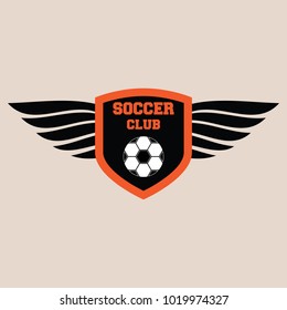 Soccer logo design illustration.