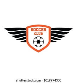 Soccer logo design illustration.