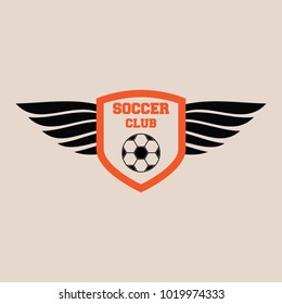 Soccer logo design illustration.