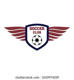 Soccer logo design illustration.
