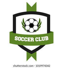 Soccer logo design illustration.