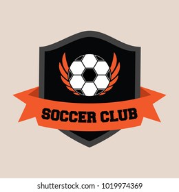Soccer logo design illustration.