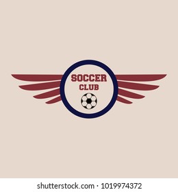 Soccer logo design illustration.