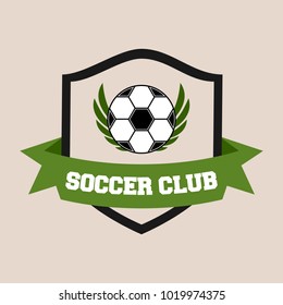 Soccer logo design illustration.