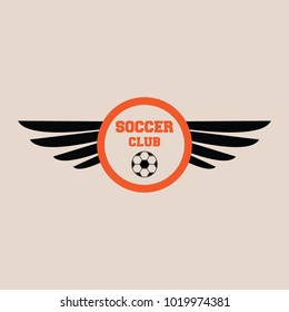 Soccer logo design illustration.