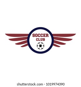 Soccer logo design illustration.