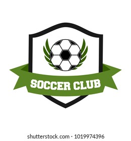 Soccer logo design illustration.
