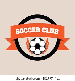 Soccer logo design illustration.