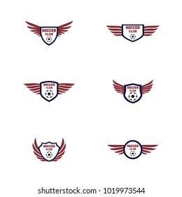 Soccer logo design ilustration pack. 