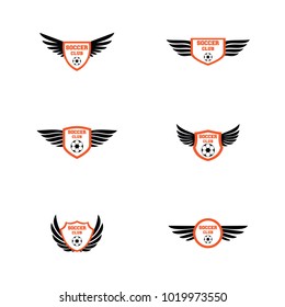 Soccer logo design ilustration pack. 