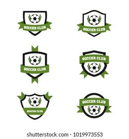 Soccer logo design ilustration pack. 