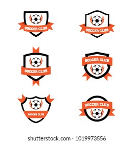 Soccer logo design ilustration pack. 