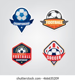 Soccer logo design set,vector illustration