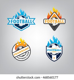 Soccer logo design set,vector illustration