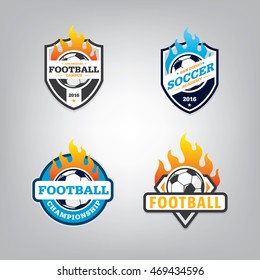 Soccer logo design set,vector illustration