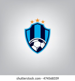Soccer Logo Design Template l Football badge team identity l Soccer Football T-shirt graphic l Vector illustration