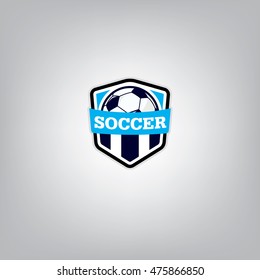 Soccer Logo Design Template l Football badge team identity l Soccer Football T-shirt graphic l Vector illustration