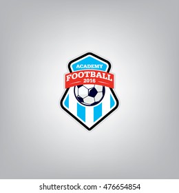Soccer Logo Design Template l Football badge team identity l Soccer Football T-shirt graphic l Vector illustration