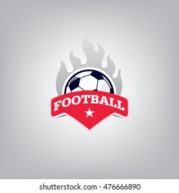 Soccer Logo Design Template l Football badge team identity l Soccer Football T-shirt graphic l Vector illustration