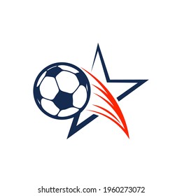 Soccer logo design vector illustration, Creative Football logo design concept template, symbols icons