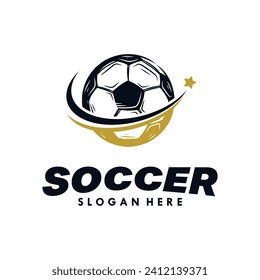 Soccer logo design vector illustration