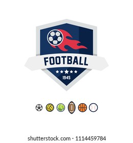 Soccer logo design,vector illustration