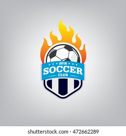 Soccer logo  design,vector illustration