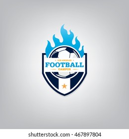 Soccer logo emblem design,vector illustration