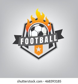 Soccer logo emblem design,vector illustration