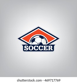Soccer logo emblem design,vector illustration