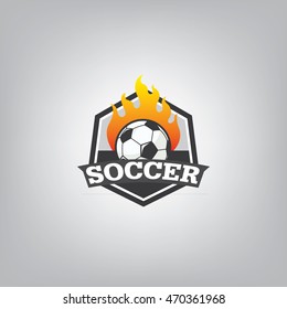 Soccer Logo Emblem Designvector Illustration Stock Vector (Royalty Free ...