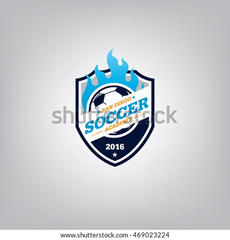 Soccer logo emblem design,vector illustration