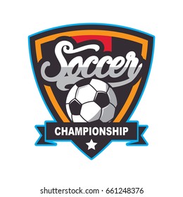 Soccer logo, Football Badge Logo template