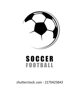 Bola de Fútbol con logotipo de fútbol. Ilustración del vector