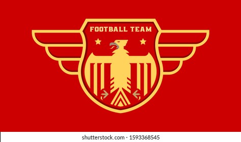 Soccer Logo or football club sign Badge. Football logo with shield background vector design