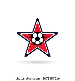Soccer Logo or football club sign Badge. Football logo with shield background vector design