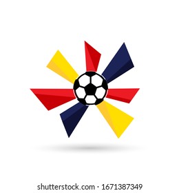 Soccer Logo or football club sign Badge. Football logo with shield background vector design